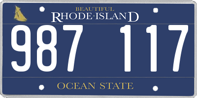 RI license plate 987117