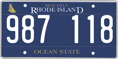 RI license plate 987118