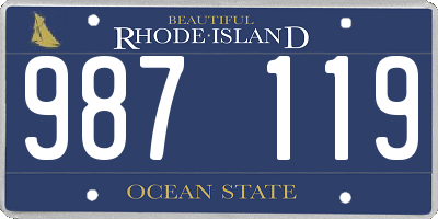 RI license plate 987119