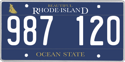 RI license plate 987120