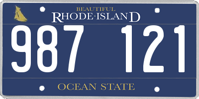 RI license plate 987121