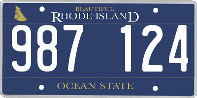 RI license plate 987124