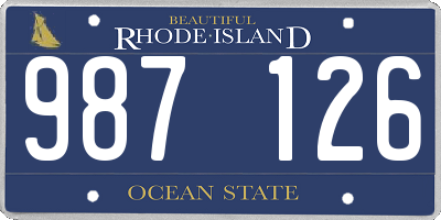 RI license plate 987126