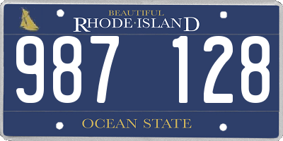 RI license plate 987128