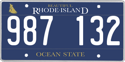 RI license plate 987132