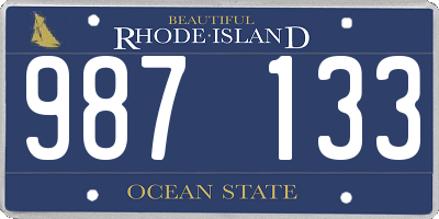 RI license plate 987133