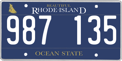 RI license plate 987135