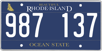 RI license plate 987137