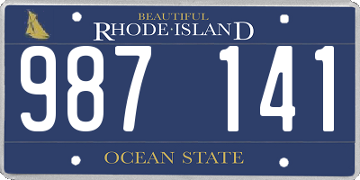 RI license plate 987141