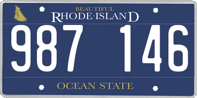 RI license plate 987146