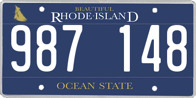 RI license plate 987148