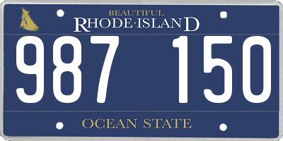 RI license plate 987150