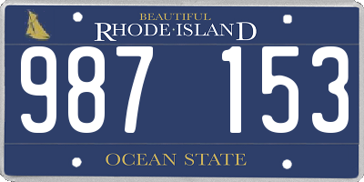 RI license plate 987153