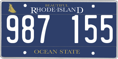 RI license plate 987155