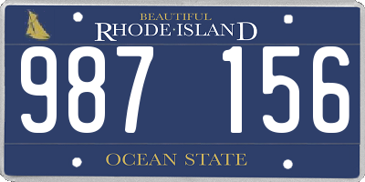 RI license plate 987156