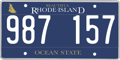 RI license plate 987157