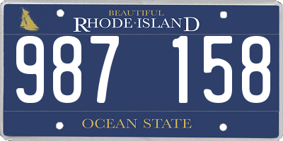 RI license plate 987158