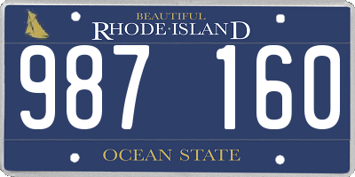 RI license plate 987160