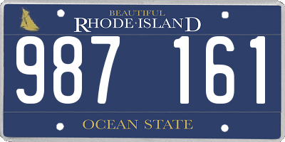 RI license plate 987161