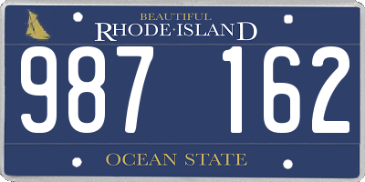 RI license plate 987162