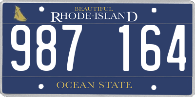 RI license plate 987164