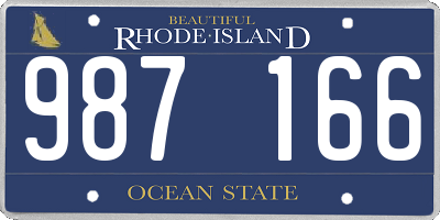 RI license plate 987166