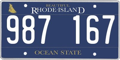 RI license plate 987167