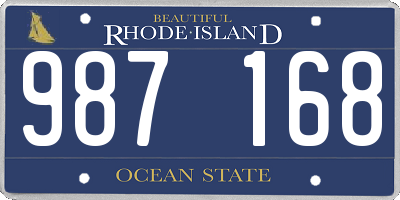 RI license plate 987168