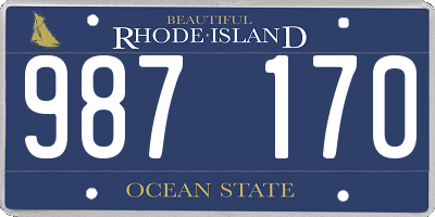 RI license plate 987170