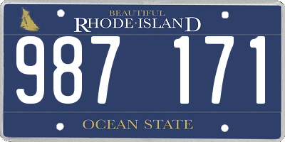 RI license plate 987171