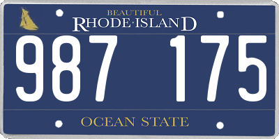 RI license plate 987175