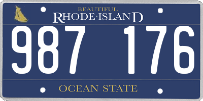 RI license plate 987176