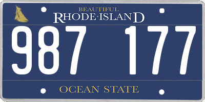 RI license plate 987177