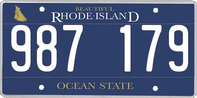 RI license plate 987179