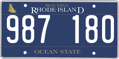 RI license plate 987180