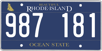 RI license plate 987181