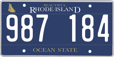 RI license plate 987184