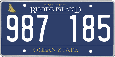 RI license plate 987185