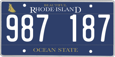 RI license plate 987187