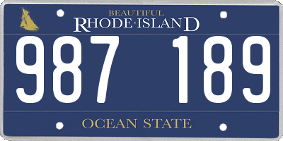 RI license plate 987189