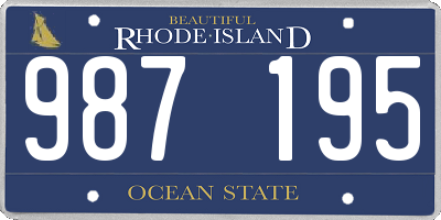 RI license plate 987195