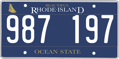 RI license plate 987197