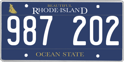 RI license plate 987202