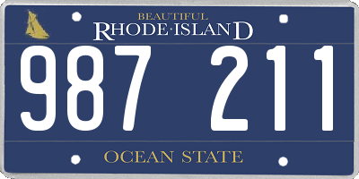 RI license plate 987211