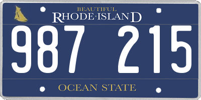 RI license plate 987215