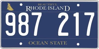 RI license plate 987217