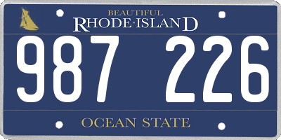 RI license plate 987226