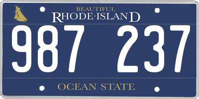 RI license plate 987237