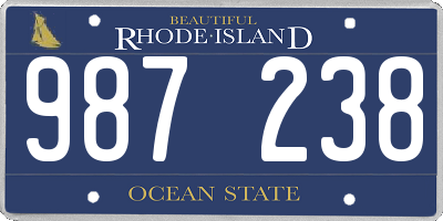 RI license plate 987238