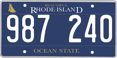 RI license plate 987240